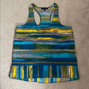 Eclair Racerback Tank Top w/ multicolor stripes
